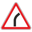 Дорожный знак 1.11.1 «Опасный поворот направо» (металл 0,8 мм, I типоразмер: сторона 700 мм, С/О пленка: тип А коммерческая)